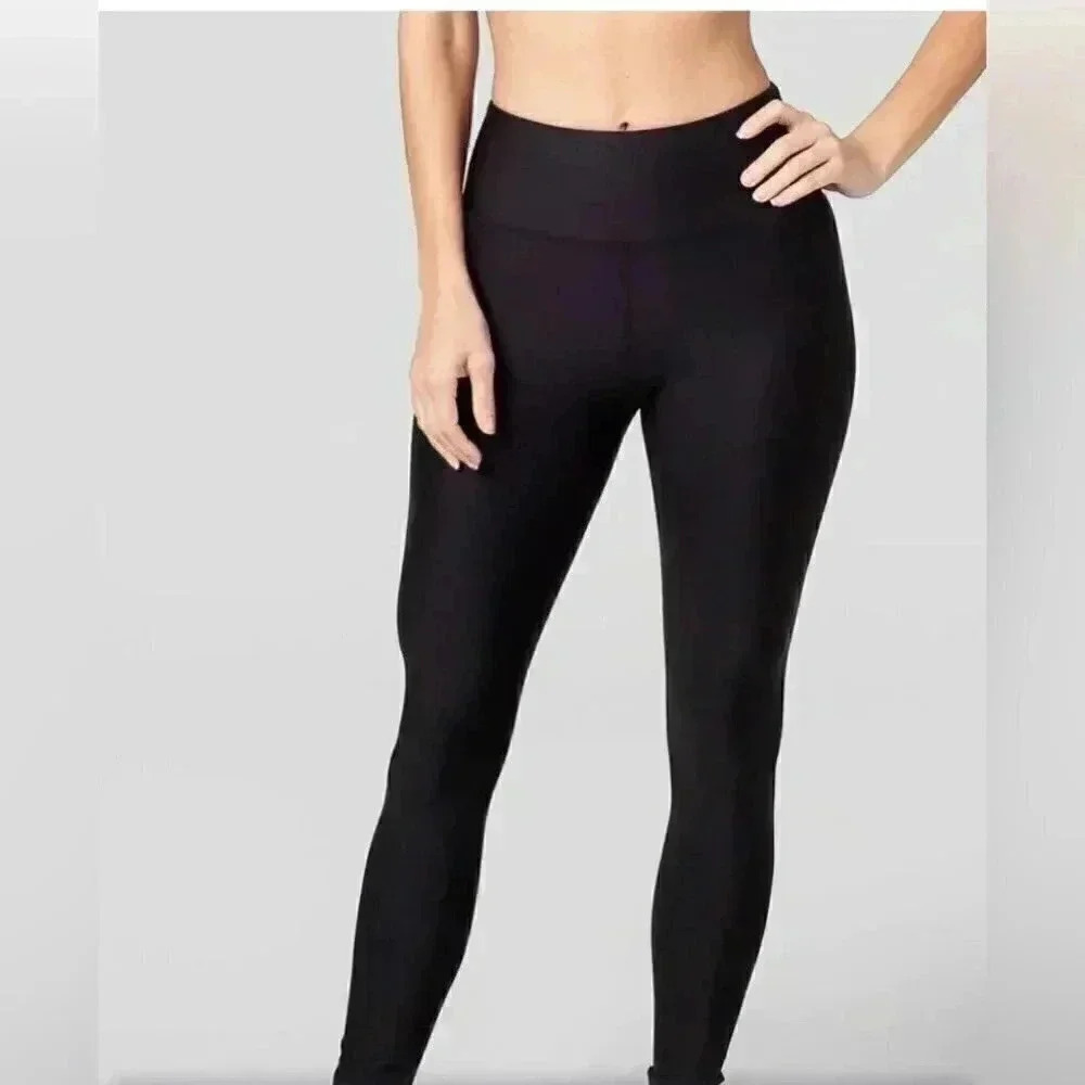 Marika black high rise waistband leggings S